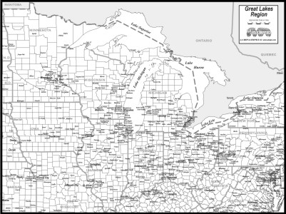 Download GREAT LAKES MAP to print